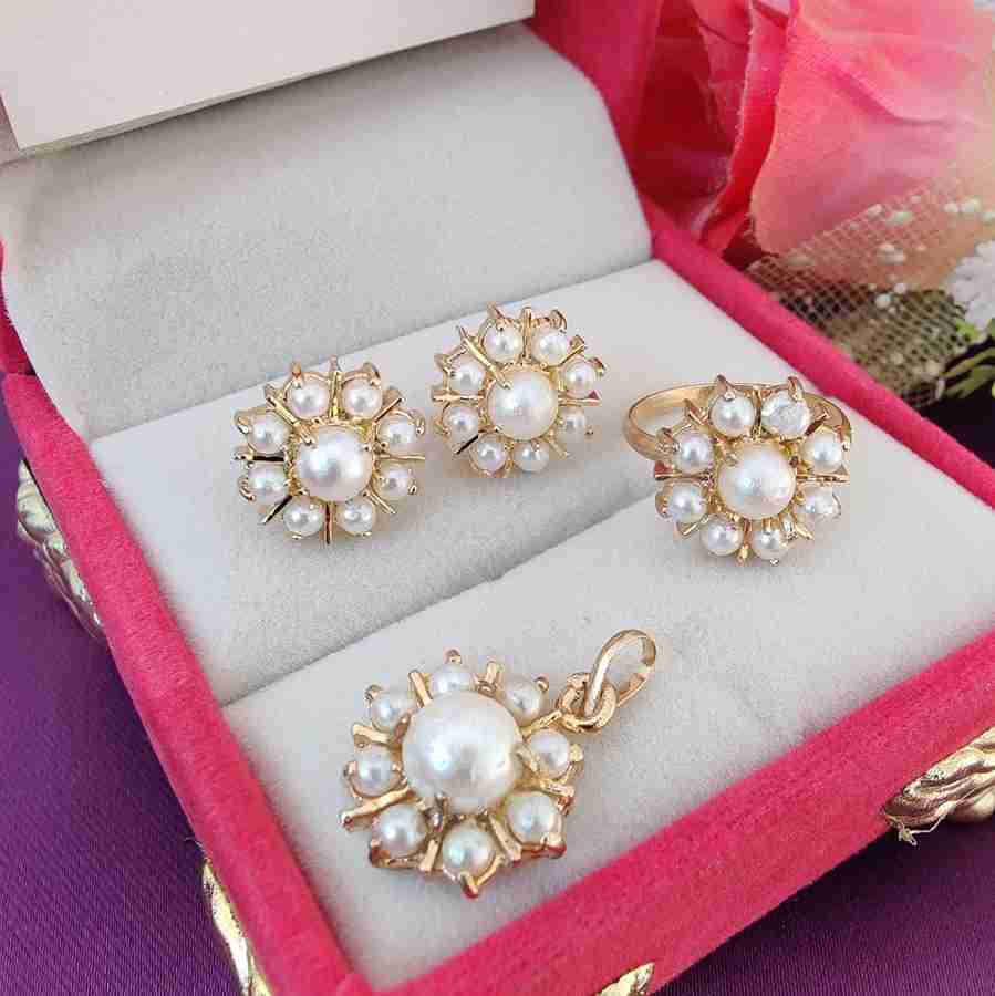 Navratan Daily Wear Pendant Set With Adjustable Ring Combo